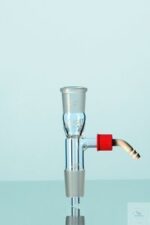 رابط شیشه ای تقطیر خلا با شیر جانبی ساخت آلمان