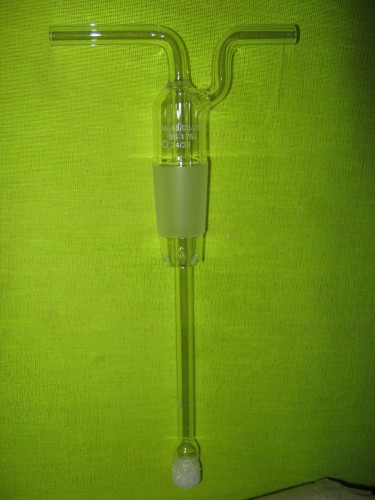 DRESCHEL-BOTTLE-HEAD-POROSITY-0-2429-CONE-165-MM-STEM-e1387877918828 گازشور 250 میلی لیتری روداژ 24/29 ساخت انگلستان - تصویر 1