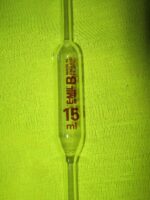 پیپت شیشه ای حبابدار ( پیپت ژوژه) 15 میلی لیتری کلاس B مارک E-MIL ساخت انگلستان