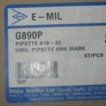 پیپت شیشه ای حبابدار ( پیپت ژوژه) 50 میلی لیتری کلاس B مارک E-MIL ساخت انگلستان - تصویر 2