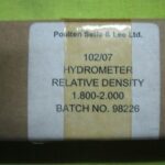 هیدرومتر ( چگالی سنج ) 1800 تا 2000 ساخت انگلستان - تصویر 2