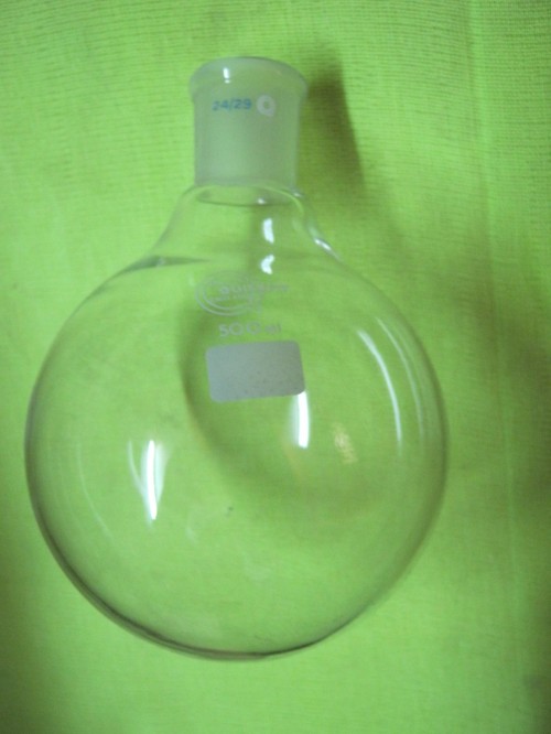 QUICKFIT-FLASK-ROUND-BOTTOM-SHORT-NECK-500-ml-2429-SOCKET-e1386588889653 بالن ته گرد 500 میلی لیتری روداژدار ساخت انگلستان - تصویر 1